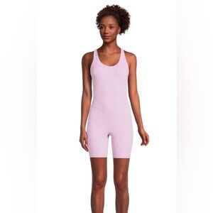 Avia Womens Lavender Buttersoft Active Romper with Built-In Bra Size XXXL (22)